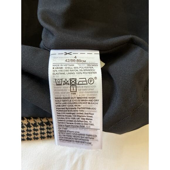 Banana Republic Brown Plaid Sleeveless Dress Women Sz 4 Academia Gingham Preppy - Picture 6 of 8